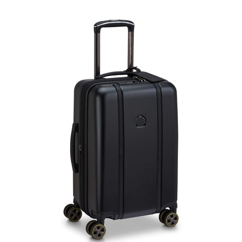 Delsey Cadense 55cm Carry On Exp Luggage - Deep Black