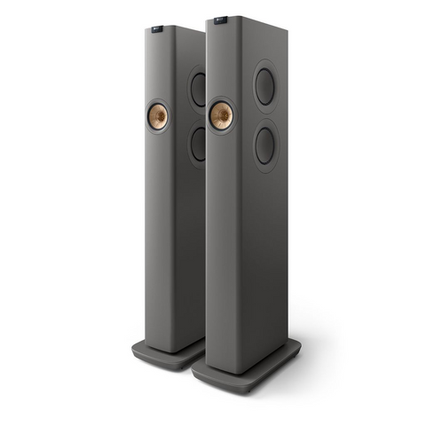 KEF LS60 Wireless Hifi Speakers Pair (Titanium Grey)