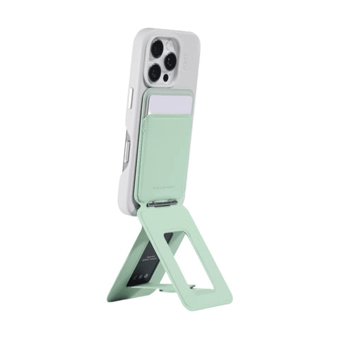 MOFT Snap Tripod Stand & Wallet MOVAS iPhone 16 Pro Max Compatible Peppermint