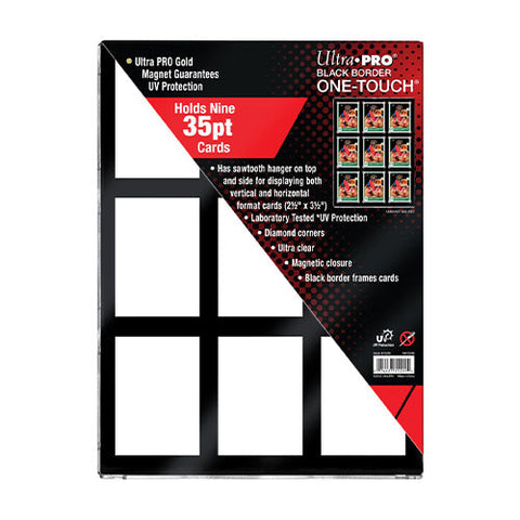 Ultra Pro 35PT 9-Card Black Border UV ONE-TOUCH Magnetic Holder