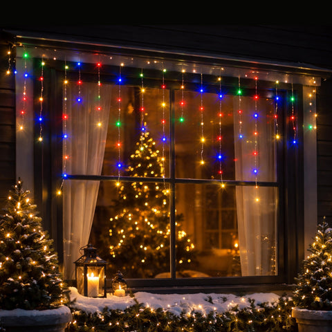 Lexi Lighting 360LED Snowing Icicle Lights - Multicolour