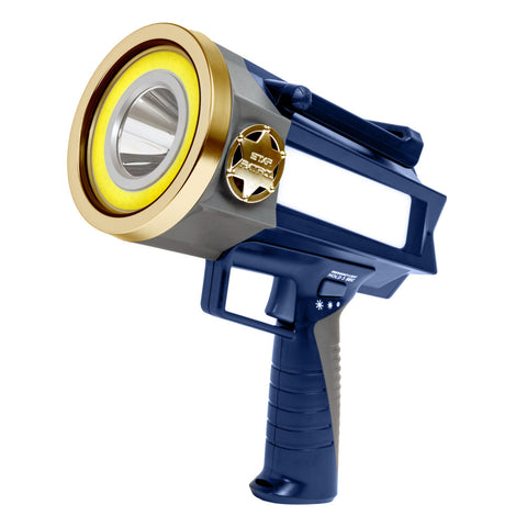 Star Patrol Rechargeable Spotlight with Built-In Power Bank