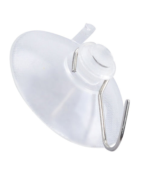 Christmas Warehouse Reusable Suction Cups With Metal Hook Decorating Accessory Transparent 9x22mm