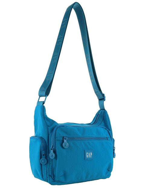 GAP Unisex Nylon Shoulder Crossbody Bag w/ Secure Zip 29x22cm Blue