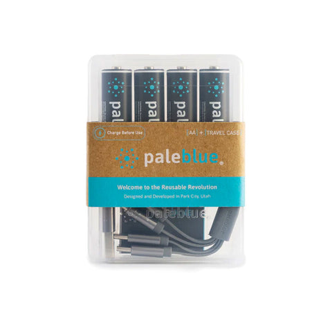 Paleblue 4-Pieces Fast Charging AA USB-C Rechargeable Batteries