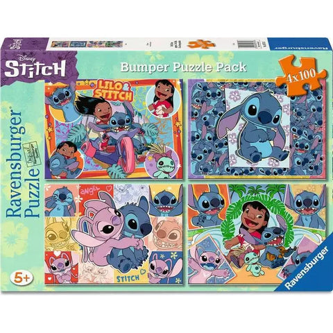Ravensburger 4x100-Pieces Disney Stitch Bumper Pack Puzzle