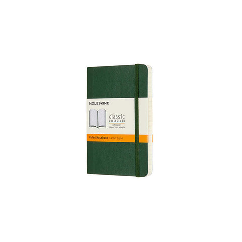 Moleskine Classic Soft Cover Notebook Ruled Pocket (Myrtle Green)