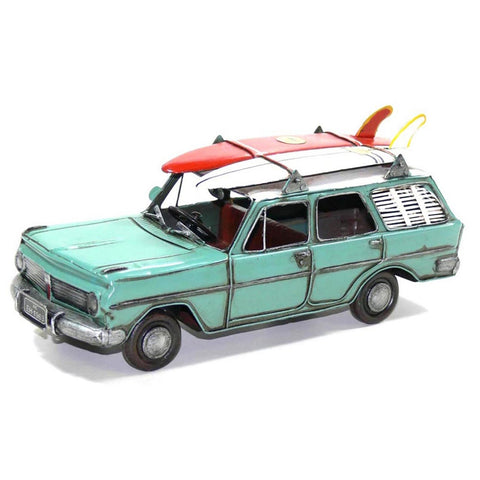 Boyle Metal Ornament Home Decor EH Station Wagon Car with Surfboards 29cm