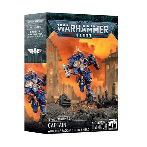 Games Workshop Warhammer 40K Space Marine Captain with Jump Pack and Relic Shield