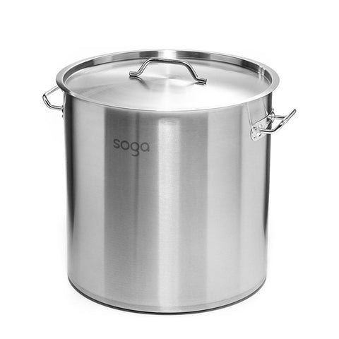 SOGA 18/10 Stainless Steel Stock Pot 60cm 170L