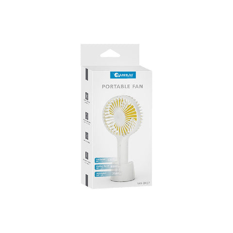 Sansai Fan 22x10cm Portable USB Rechargeable (White)