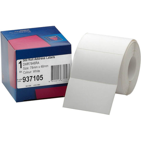 Avery 937105 Address Labels 78x48mm Roll (White) [Box 500]