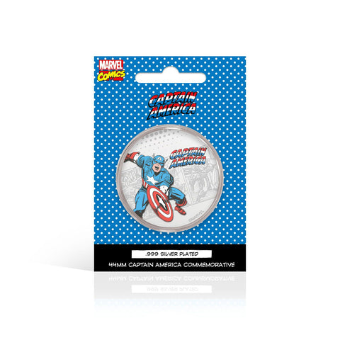 Fanattik Marvel Limited Edition .999 Silver Plated Captain America Collectible Coin