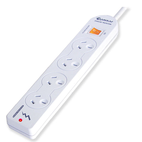Sansaid 4-Outlet Power Strip Board with Surge Protection & Master Switch