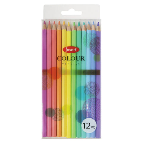 Jasart Studio Art/Craft Colour Pencil Set (Pastel) [12-Pieces]