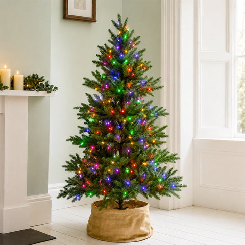 Lexi Lighting 240 LED Fairy Light Chain Dark Green Cable - Multicolour