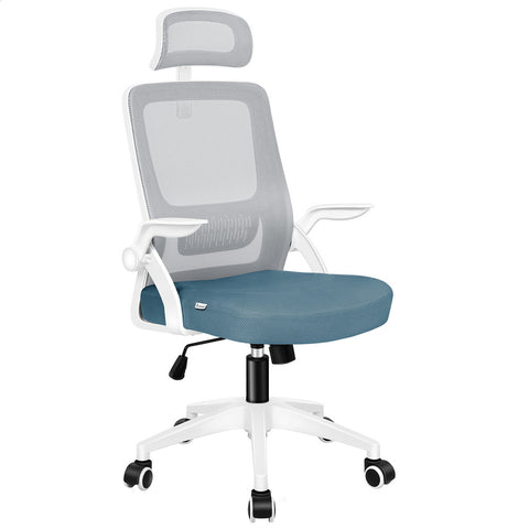 ALFORDSON Mesh Office Chair Executive Fabric Seat Tilt Computer (Blue Grey)