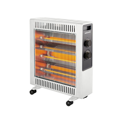 Heller 2200W Electric White Quartz Radiant Heater Floor with 2 Heating Setting