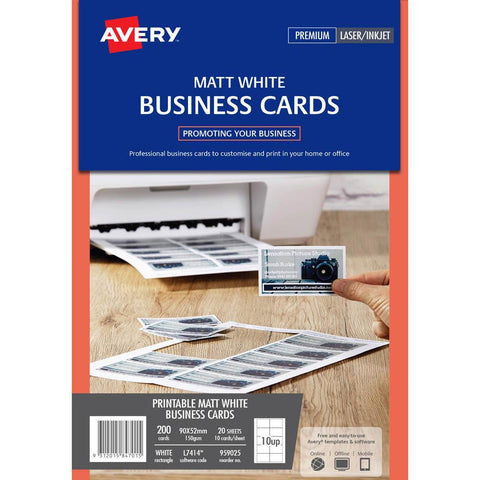Avery 959025 L7414 Business Cards Pack 200