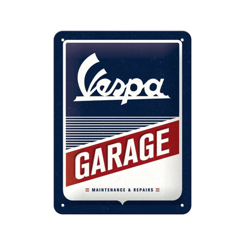 Nostalgic-Art 15x20cm Small Wall Hanging Metal Sign Plaque Vespa Garage