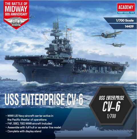 Academy 1/700 USS Enterprise CV-6 ''Battle of Midway''
