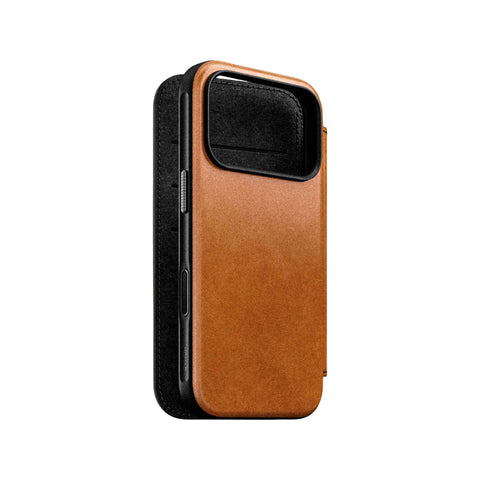 NOMAD Modern Leather Folio for iPhone 17 Pro Max (English Tan)