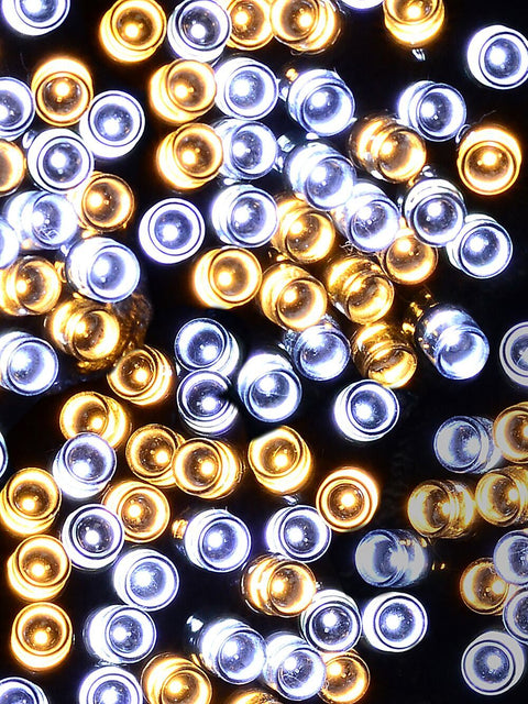 Christmas Warehouse - LITF0303 300 Warm & Cool White LED String Fairy Lights 8 Function With Timer | 15m Cool & Warm White