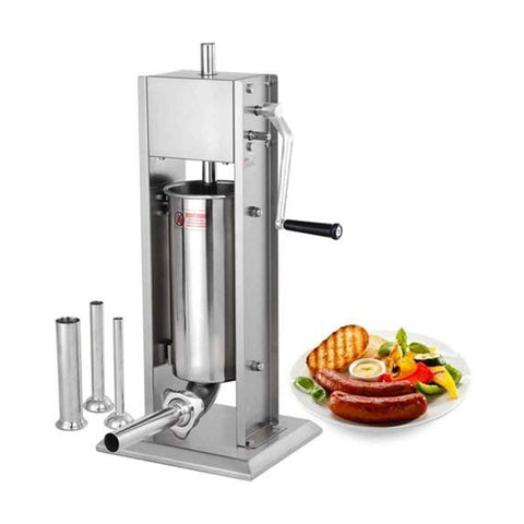 Gaf Control Sausage Stuffer Maker 5L Horizontal Manual Stainless Steel Air Release Horns