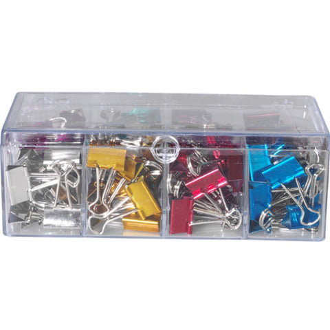 Celco Foldback Clip 19mm Assorted Colours Metallic Pack of 96