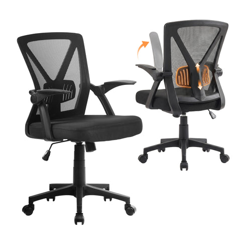 Artiss Mesh Office Chair Mid Back (Black)