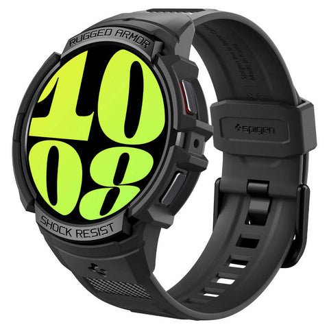 Spigen Galaxy Watch 6 44mm Rugged Armor Pro Band Case (Black)