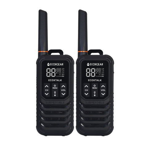 EcoXgear 2 Watt Waterproof UHF CB Handheld Radio (2 Pack) EXG200-2PK