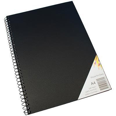 Quill Visual Art Diary 110Gsm 120 Page A4 Pp (Black)