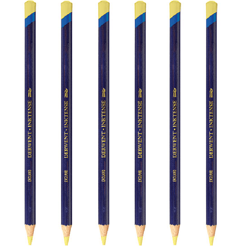 Derwent Inktense Pencil Cadmium Yellow 0250 Pack 6