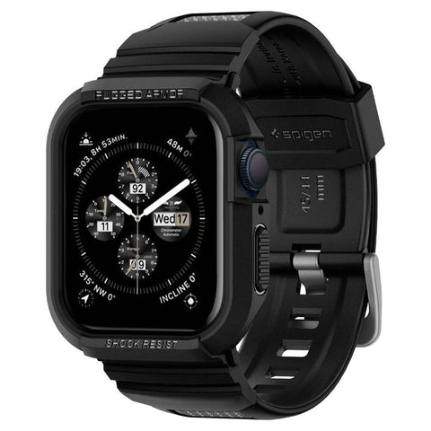 Spigen Apple Watch SE3/9/8/SE2/7/6/SE/5/4 (41mm/40mm) Rugged Armor Pro Band Case (Black)