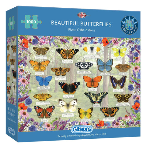 Gibsons 1000pc Beautiful Butterflies Puzzle