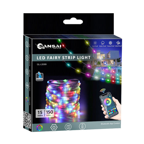Sansai 15M RGB LED Fairy Strip Lights with Remote