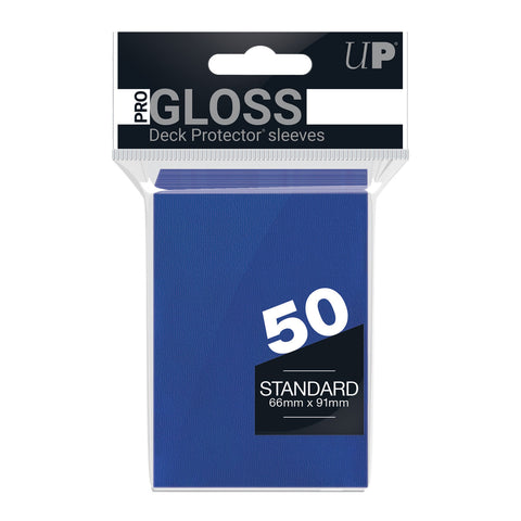 Ultra Pro: UP82670 PRO-Gloss 50ct Standard Deck Protector sleeves (Blue)