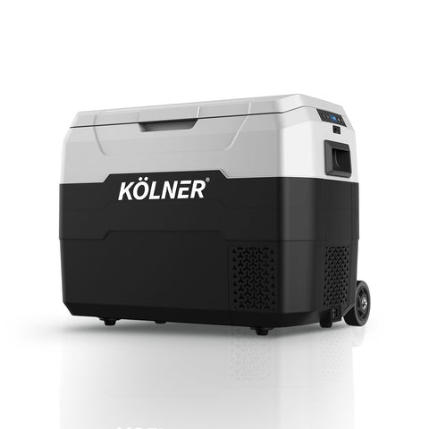 Kolner 40L Portable Fridge Cooler/Freezer with Trolley (Black)