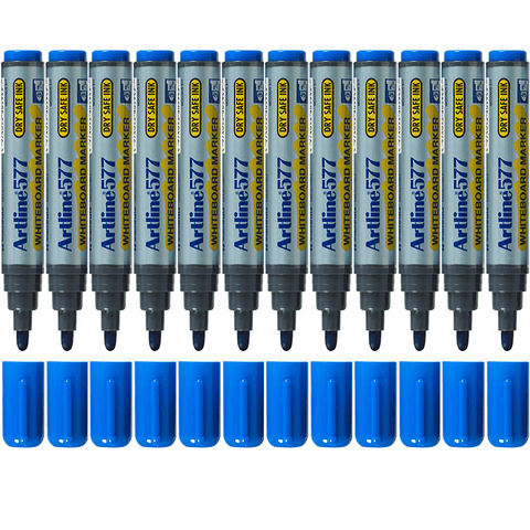 Artline 577 Whiteboard Marker 2mm Bullet Tip (Blue) [Box 12]