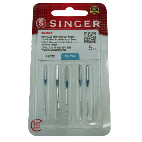 SINGER Overlocker Needles for 14SH, 14T, 14HD - NG2022-ASST-5 Overlocker Needles