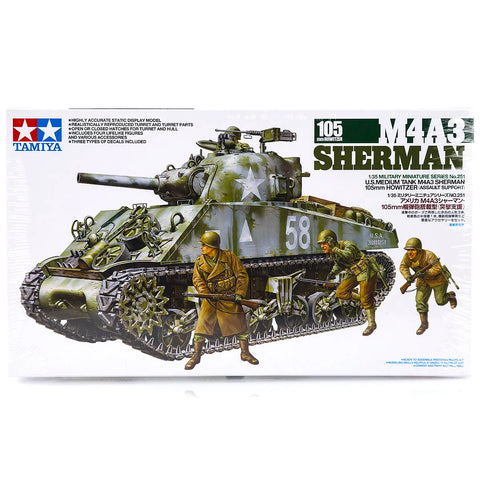 Tamiya 1/35 U.S. M4A3 Sherman 105mm Howitzer Tank