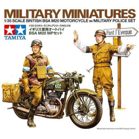 Tamiya 1/35 British BSA M20 Motorcycle with Military Police Set
