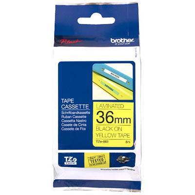 Brother Tze-661 Laminated Labelling Tape 36mm (Black On Yellow)