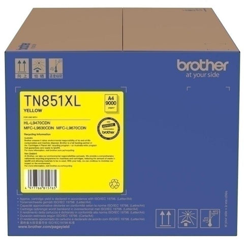 Brother TN-851XLY Toner Ink Cartridge Original Genuine (Yellow)