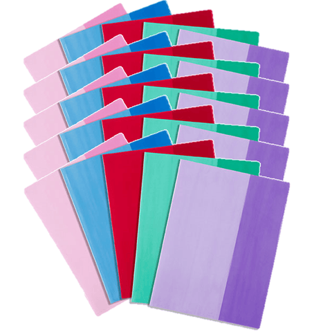 Contact Book Sleeves A4 Assorted Pack 25 Tinted Colours