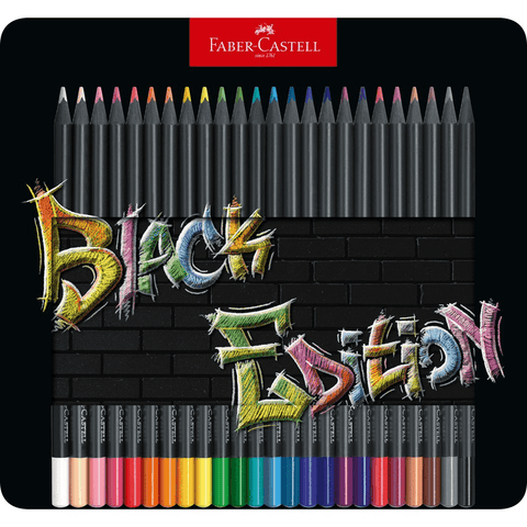 Faber-Castell Black Edition Colour Pencils [Tin 24]