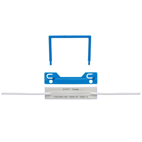 Avery 44009B Tubeclip Box 100 Tube Clips (Blue)