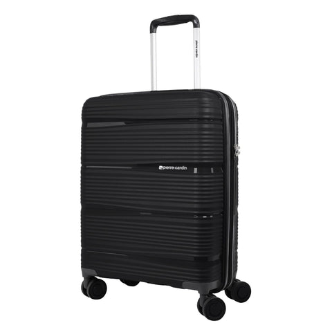 Pierre Cardin Normandy Cabin 55L Hard Shell Case Suitcase Travel Luggage (Black)
