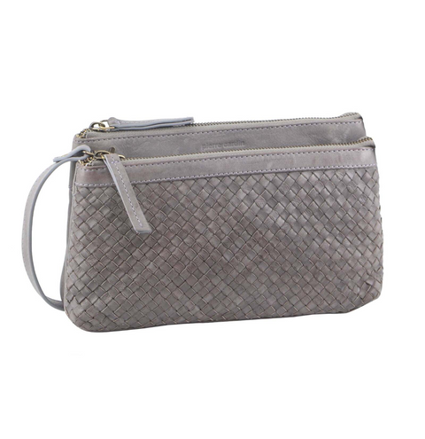 Pierre Cardin Woven Ladies Crossbody/ Clutch Bag - Sky Blue
